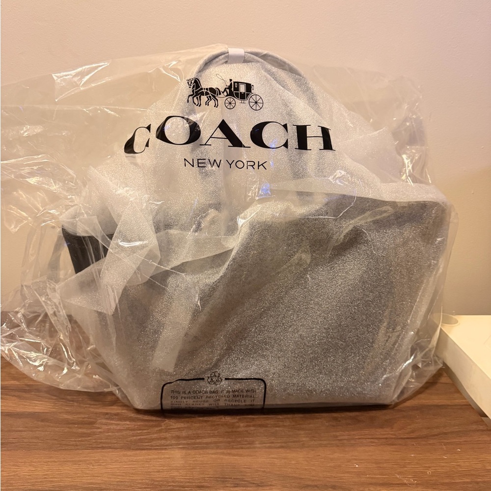 Coach Olive Green Gramercy Suede Tote Bag - Picture 5 of 8